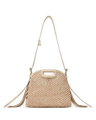 Miss M Mini Leather Mesh Crossbody Bag by MAJE