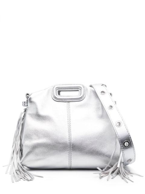 Miss M metallic-effect leather mini bag by MAJE
