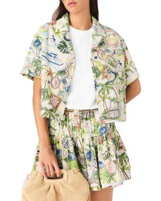 Patterned Cropped Shirt by MAJE