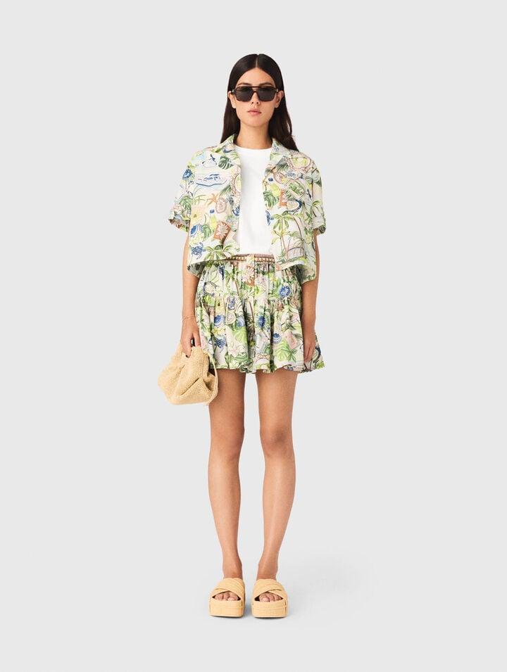 Patterned cropped shirt by MAJE