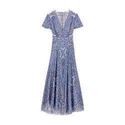 Patterned flowing maxi dress by MAJE