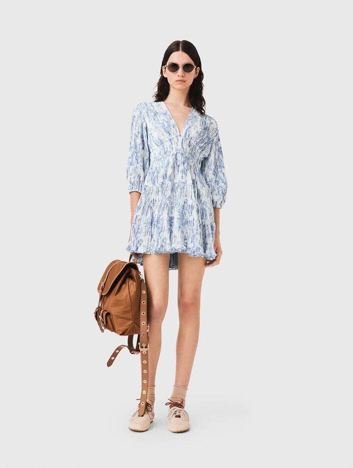 Patterned pleated dress by MAJE