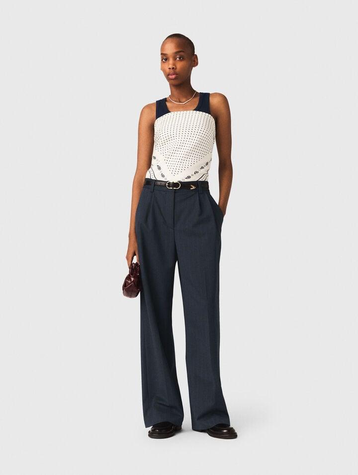 Pinstripe suit trousers by MAJE
