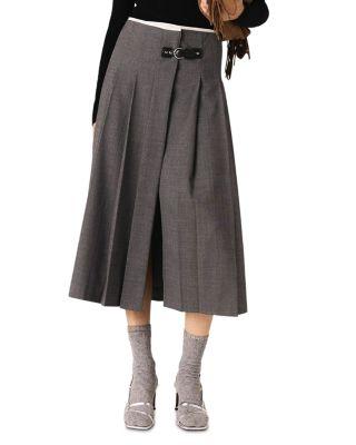 Pleated Midi Skirt by MAJE