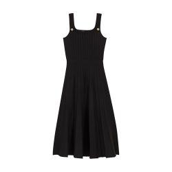 Pleated knit midi dress by MAJE