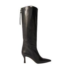 Pointed-toe leather boots by MAJE