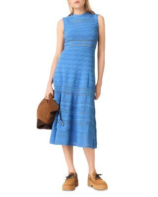 Pointelle Knit Maxi Dress by MAJE