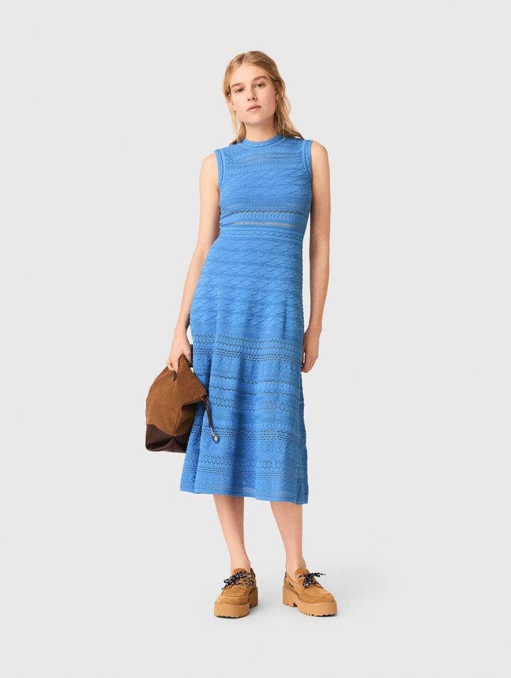 Pointelle knit maxi dress by MAJE