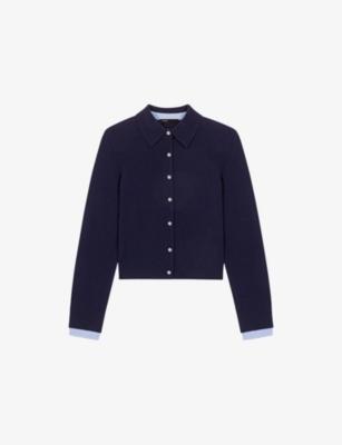 Polo Removable-Trims Wool And Cashmere Cardigan by MAJE