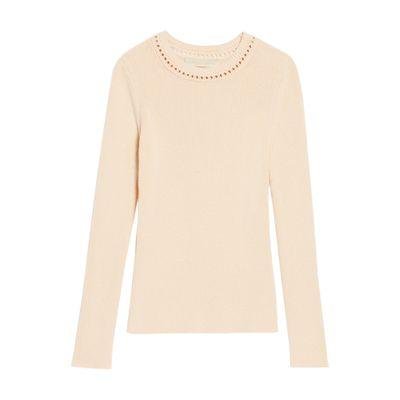 Polo collar knit top by MAJE