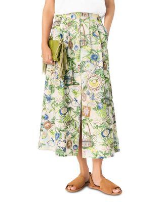 Printed Maxi Skirt with Shorts by MAJE