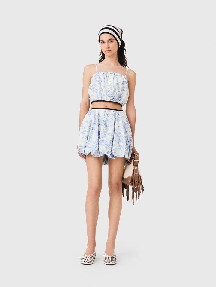 Printed balloon-effect skirt by MAJE