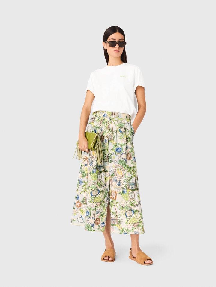 Printed maxi skirt with shorts by MAJE