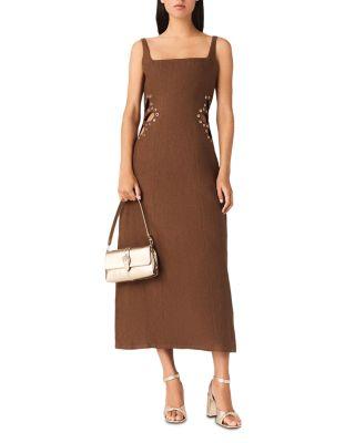 Racao Linen Maxi Dress by MAJE