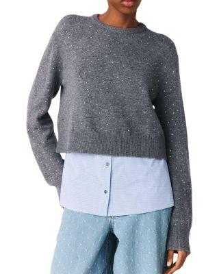 Rhinestone 2-in-1 Sweater by MAJE