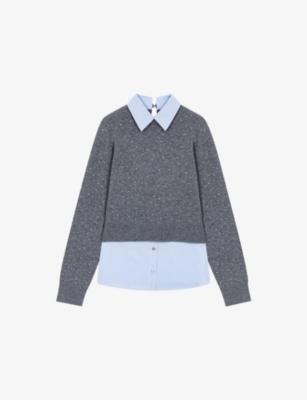 Rhinestone-Embellished Wool Jumper by MAJE