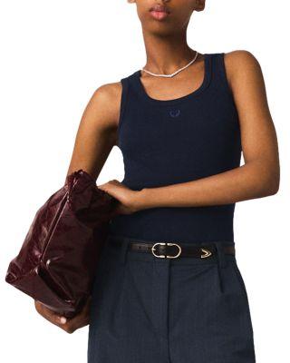 Rib Knit Tank Top by MAJE