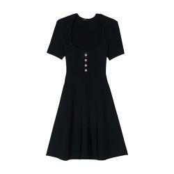 Rib knit short dress by MAJE