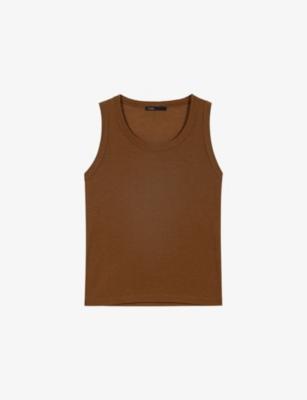 Ribbed Lyocell Vest Top by MAJE