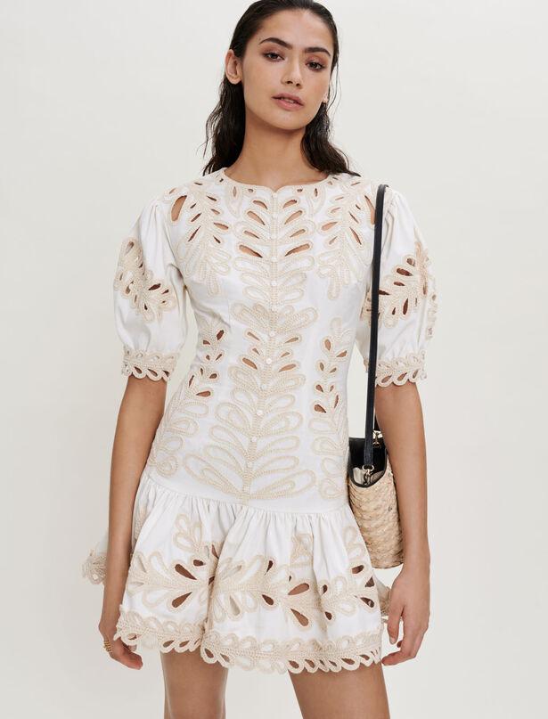 Rosaro - Fully embroidered dress by MAJE