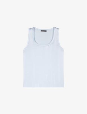 Round-Neck Stretch-Silk Vest Top by MAJE