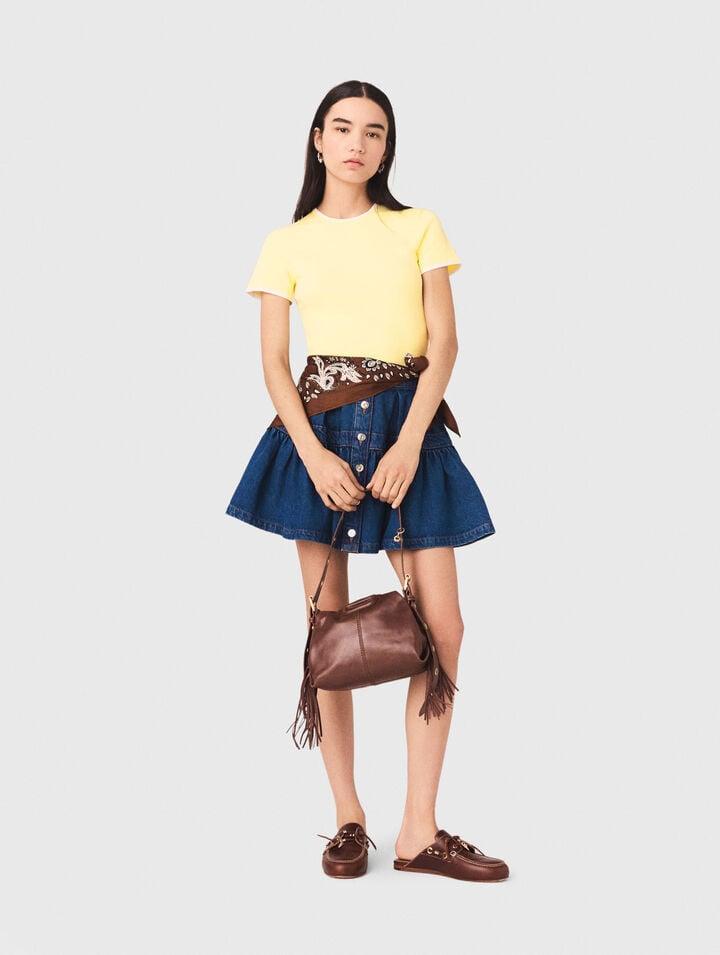 Round back cut-out sweater by MAJE