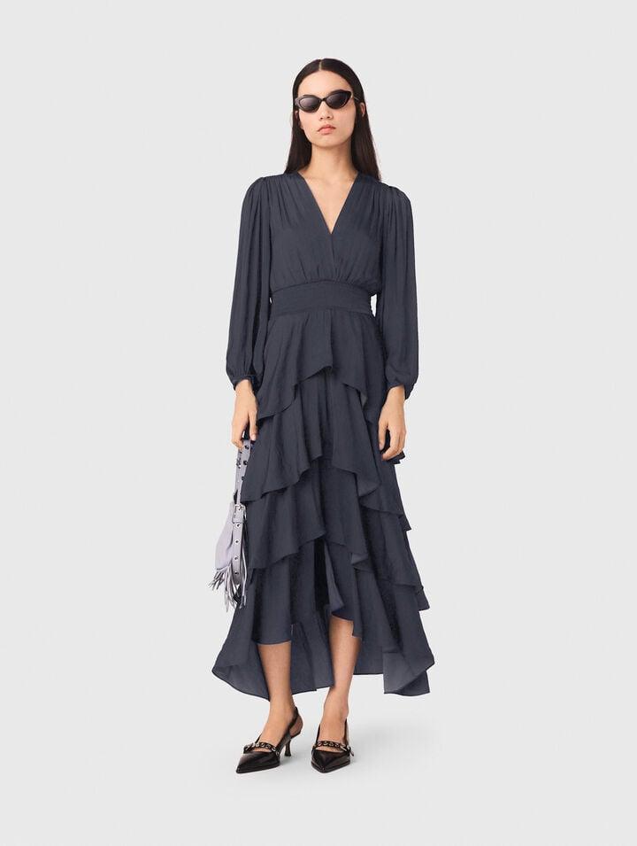 Ruffled maxi dress by MAJE