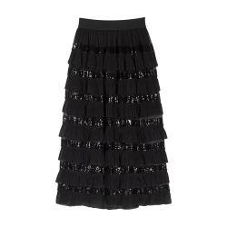 Ruffled maxi skirt by MAJE