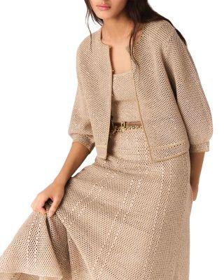 Sequin Knit Cardigan by MAJE