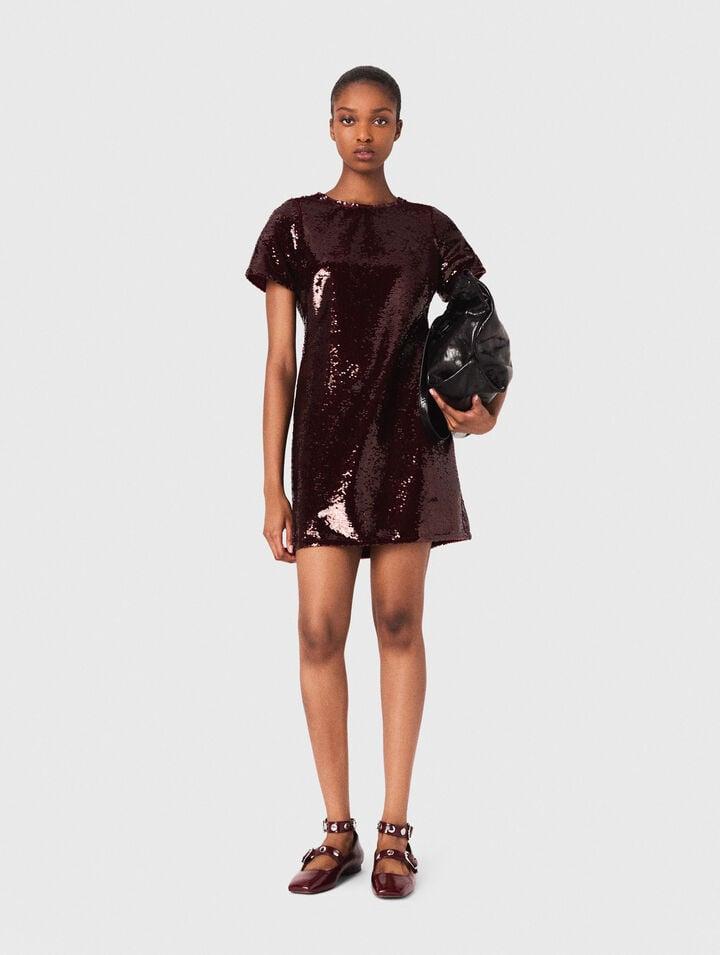 Sequin-embroidered mini dress by MAJE