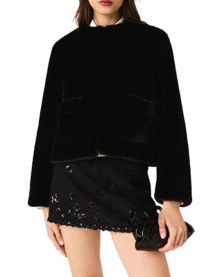 Short Faux Fur Coat by MAJE