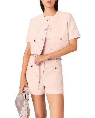 Short Sleeve Tweed Jacket by MAJE