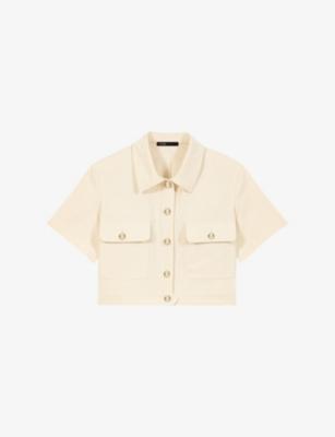 Short-Sleeved Cropped Cotton Jacket by MAJE