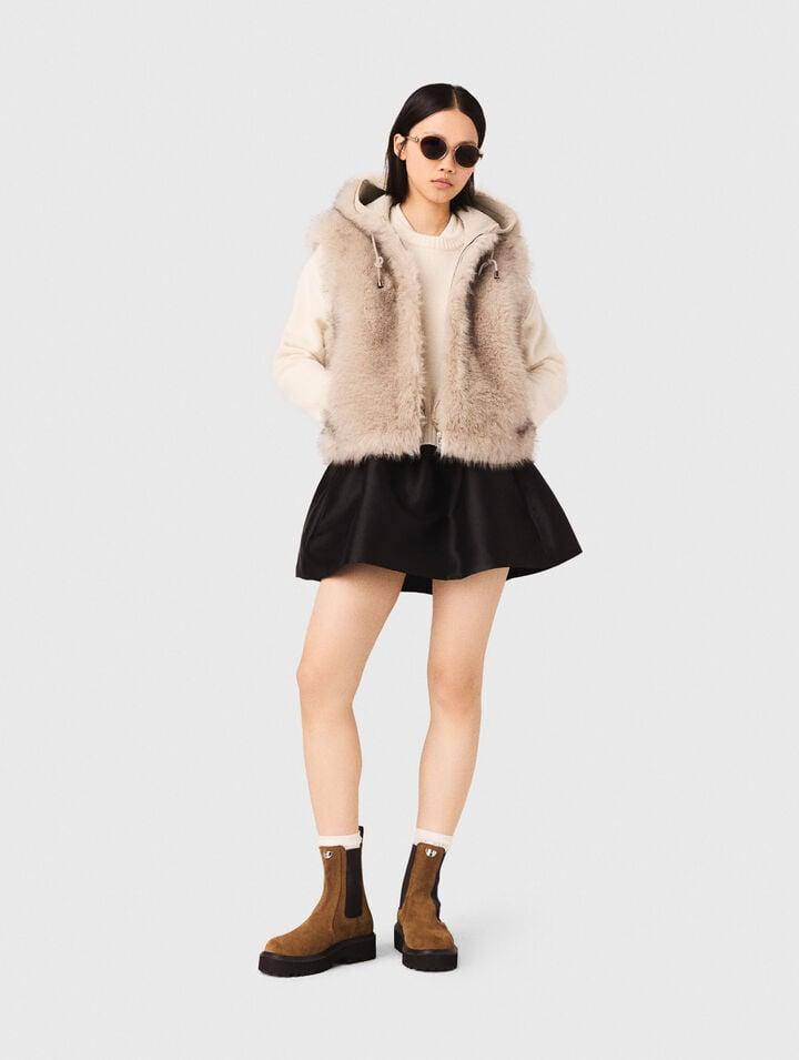 Short faux fur jacket by MAJE