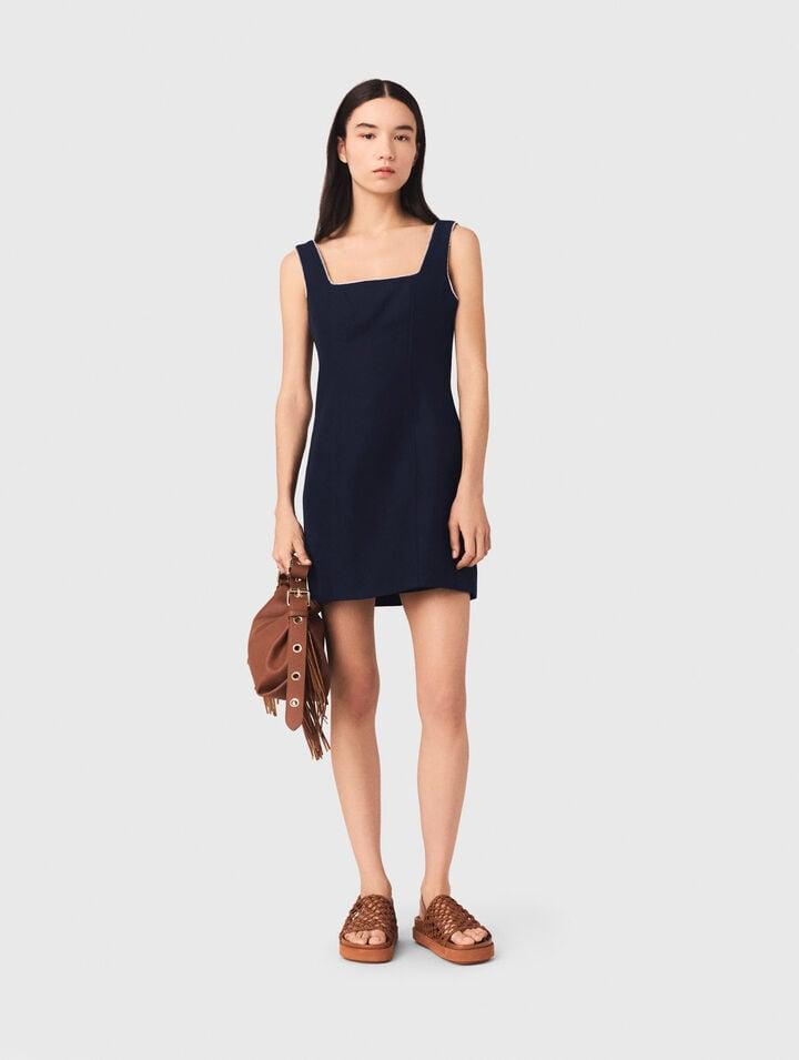 Short linen-blend dress by MAJE