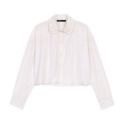 Short shirt with embroidered collar by MAJE