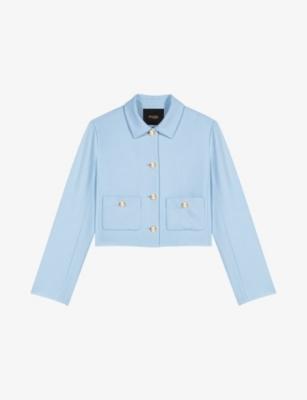Single-Breasted Side-Pocket Woven Jacket by MAJE
