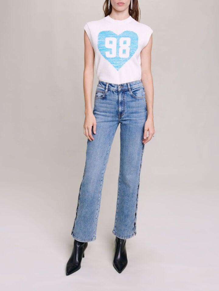 Sleeveless heart jumper by MAJE