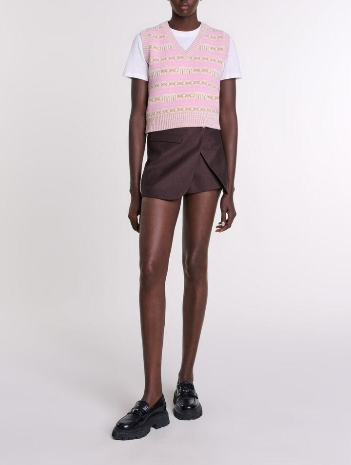 Sleeveless jacquard jumper by MAJE