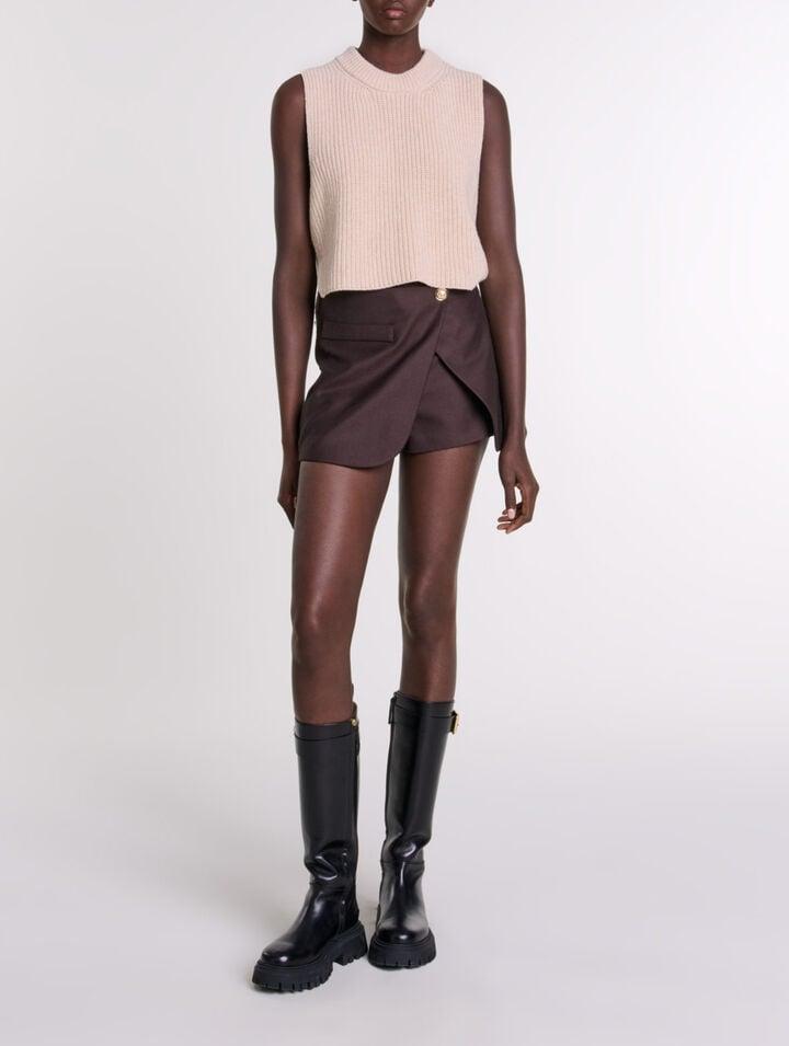 Sleeveless wool jumper by MAJE