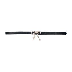Slim leather bow belt by MAJE