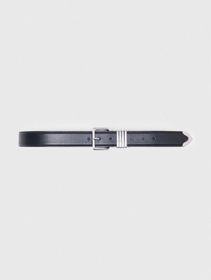Smooth leather belt by MAJE