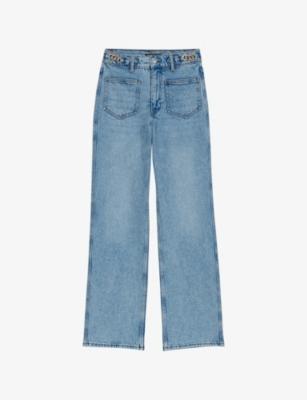 Straight-Leg Faded-Wash Denim Jeans by MAJE
