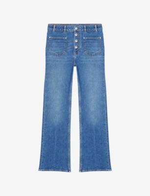 Straight-Leg High-Rise Denim Jeans by MAJE