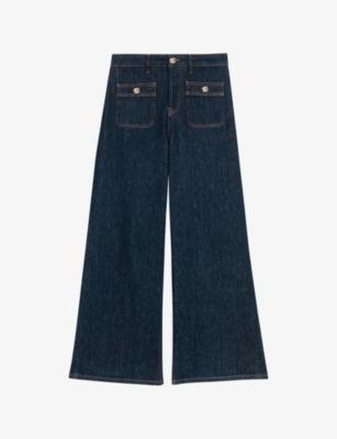 Straight-Leg High-Rise Denim Jeans by MAJE