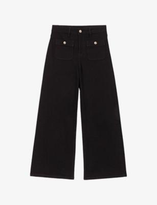 Straight-Leg Patch-Pocket Denim Jeans by MAJE