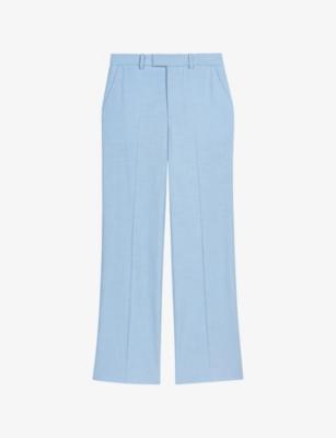 Straight-Leg Pleated Woven Trousers by MAJE