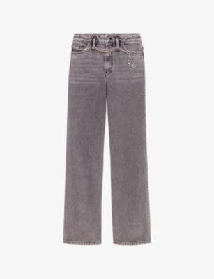 Straight-Leg Stonewashed Denim Jeans by MAJE