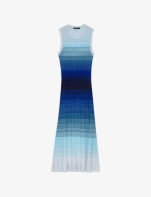 Striped Ombré Knitted Maxi Dress by MAJE