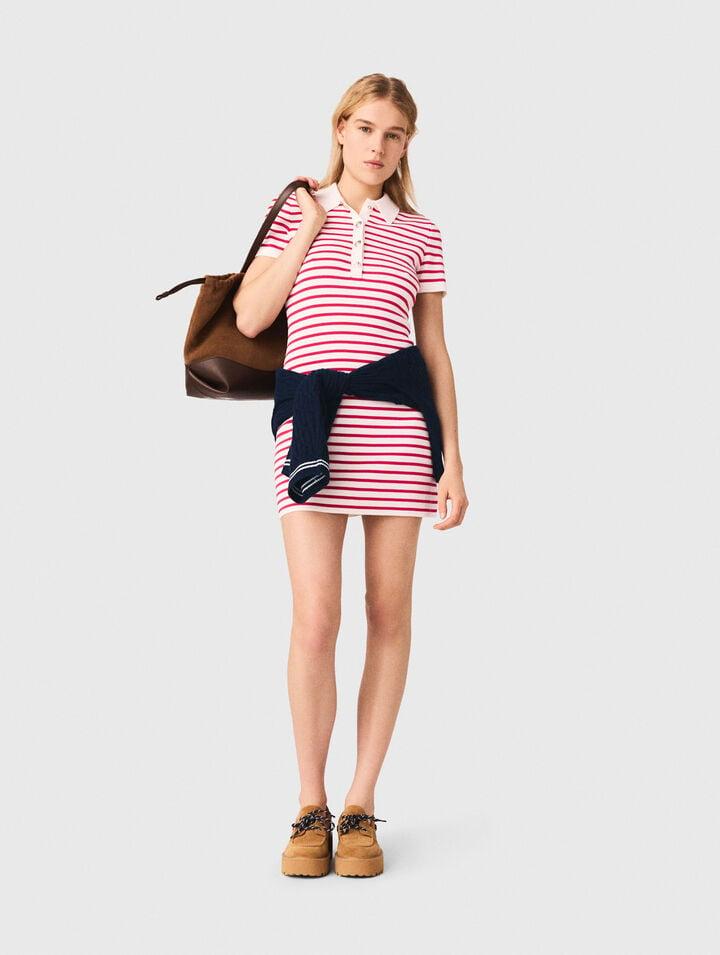 Striped polo dress by MAJE